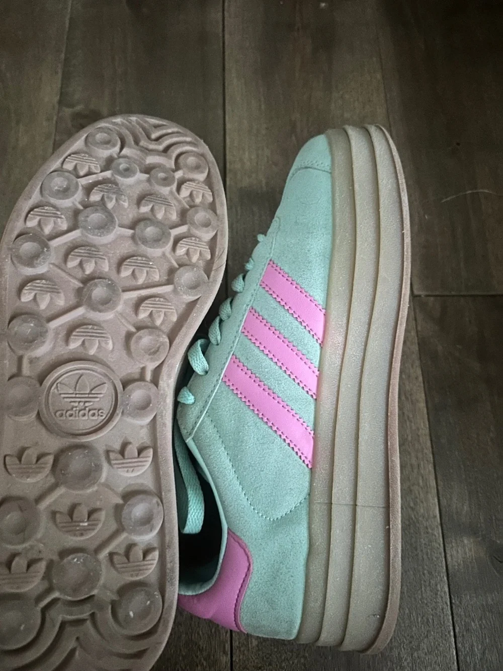 Adidas platformed gazelle